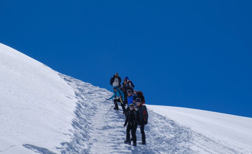 Besteigung des Inselgipfels