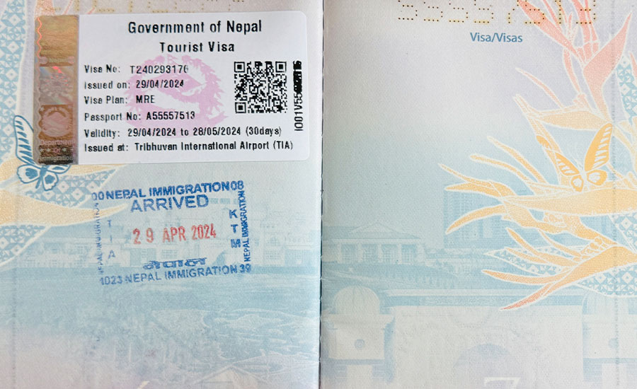 Visum für Nepal